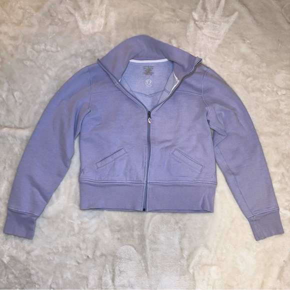 Lululemon Purple Scuba Zip-Up Sweatshirt Jacket Size 12 - Picture 6 of 11